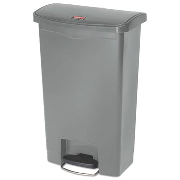 Rubbermaid® Commercial Slim Jim Resin Step-on Container, Front Step Style, 13 Gal, Gray freeshipping - TVN Wholesale